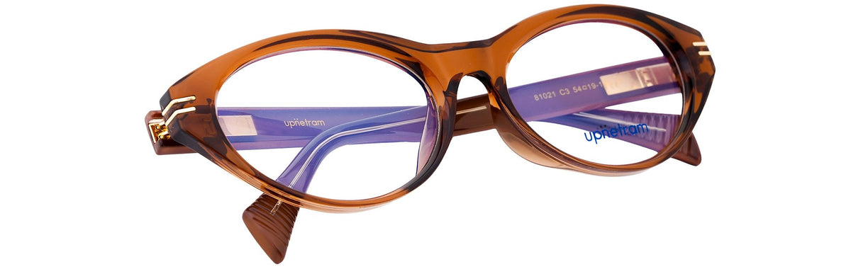 UP81021-C3-Handmade Mix Material-Crystal Brown - glassesbyahana.com