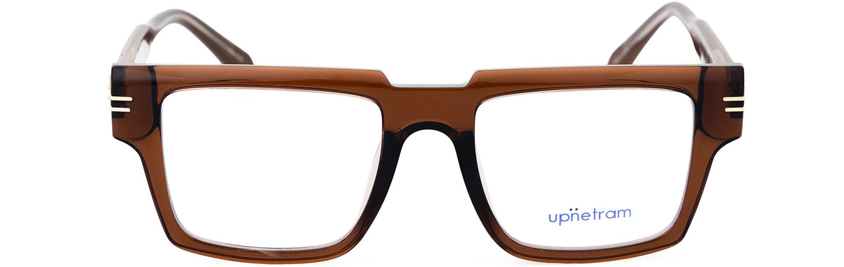 UP81034-C4-Handmade Mix Material-Havana Brown - glassesbyahana.com