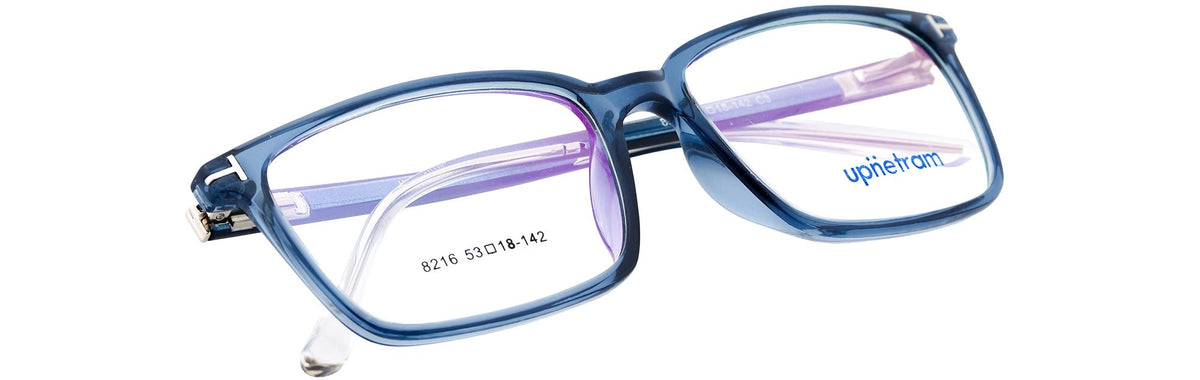 UP8216-C3-Handmade Mix Material-Blue - glassesbyahana.com