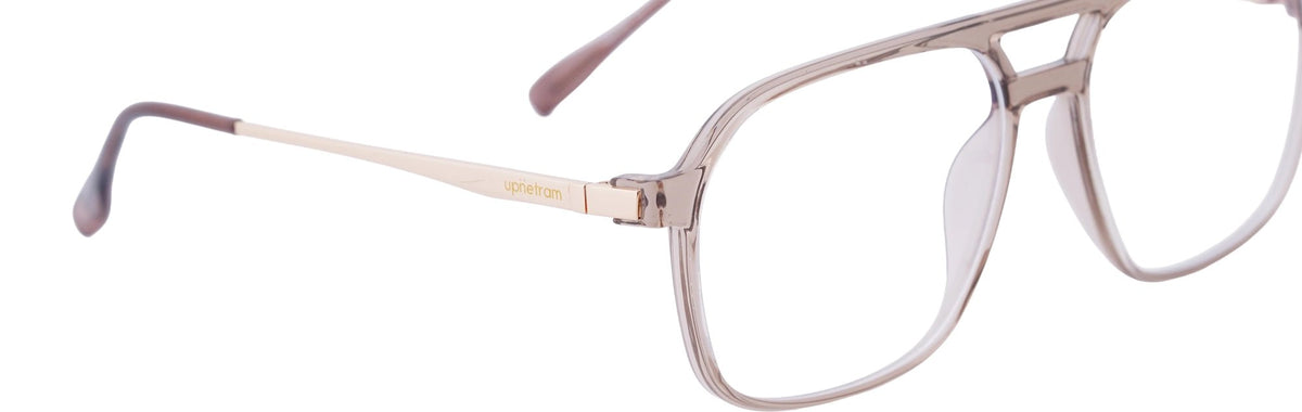 UP83092-C4-Handmade Mix Material-Translucent Brown - glassesbyahana.com