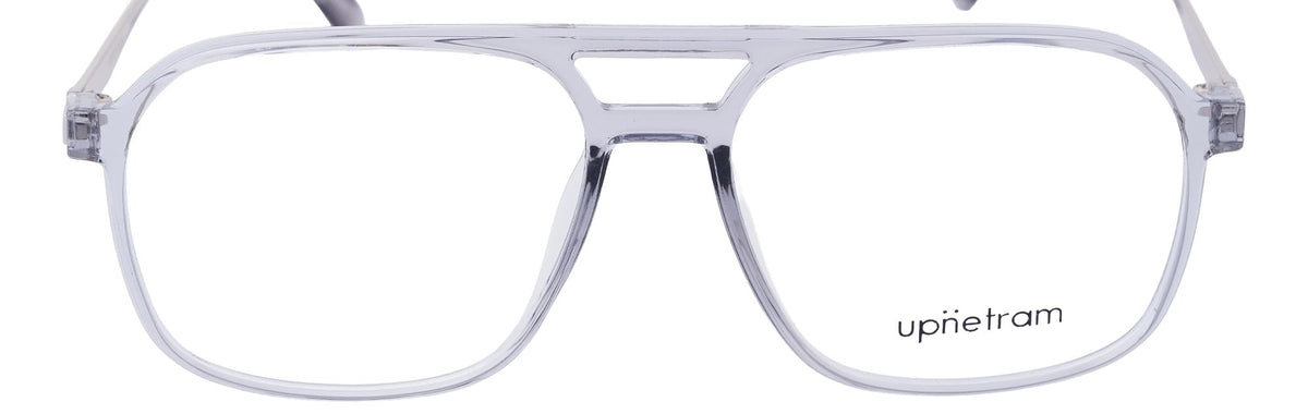 UP83092-C8-Handmade Mix Material-Translucent Grey - glassesbyahana.com