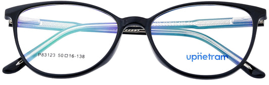 UP83123-C1-Handmade Mix Material-Midnight Black - glassesbyahana.com