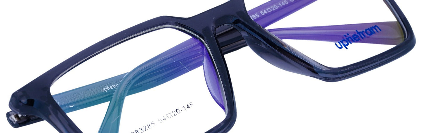 UP83285-C3-Handmade Bio Acetate-Indigo Steel - glassesbyahana.com