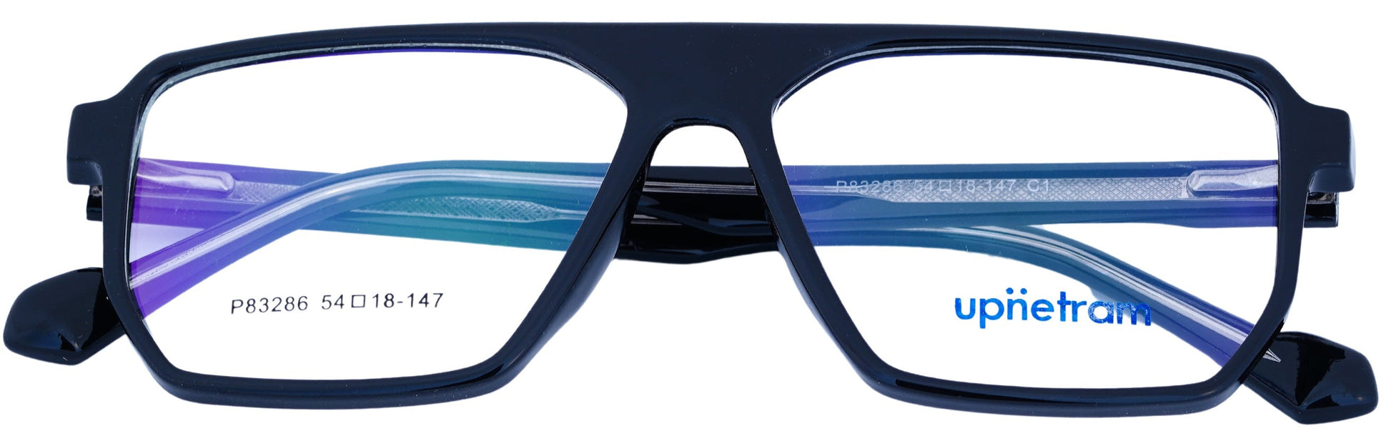 UP83286-C1-Handmade Bio Acetate-Midnight Alloy - glassesbyahana.com