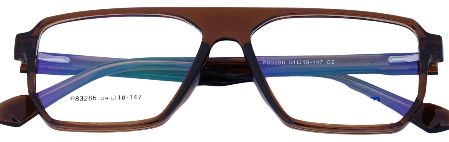 UP83286-C2-Handmade Mix Material-Cocoa Amber - glassesbyahana.com