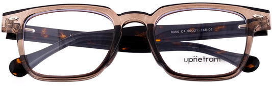 UP8460-C4-Handmade Mix Material-Havana Brown - glassesbyahana.com