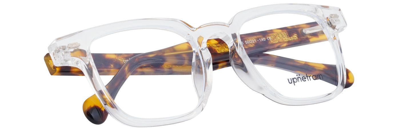UP8460-C6-Handmade Mix Material-Crystal Clear - glassesbyahana.com