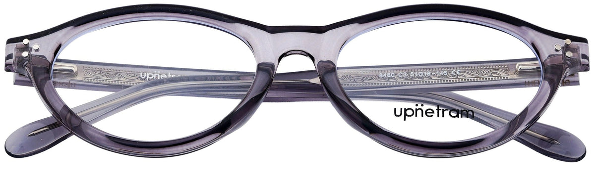 UP8480-C3-Handmade Mix Material-Smokey Grey - glassesbyahana.com
