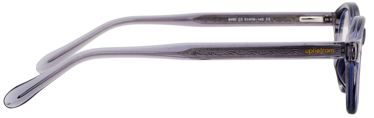 UP8480-C3-Handmade Mix Material-Smokey Grey - glassesbyahana.com