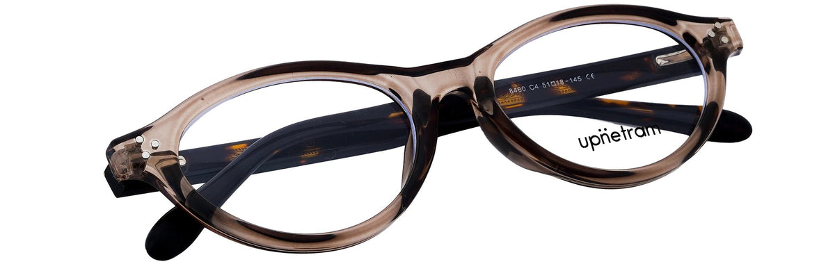 UP8480-C4-Handmade Mix Material-Light Brown - glassesbyahana.com