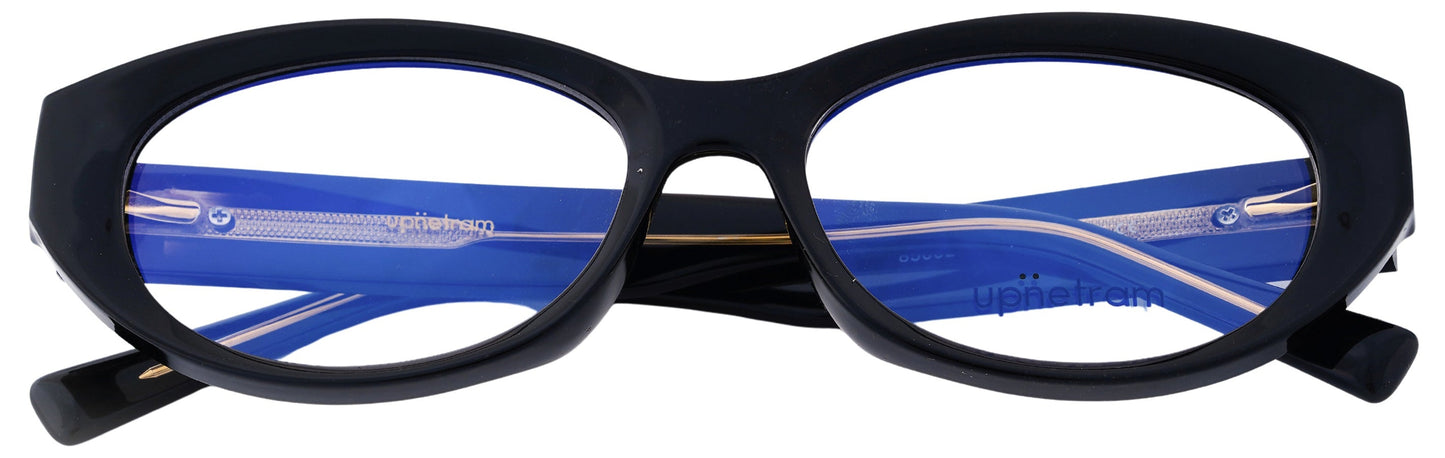 UP85002-C1-Handmade Bio Acetate-Silk Noir - glassesbyahana.com