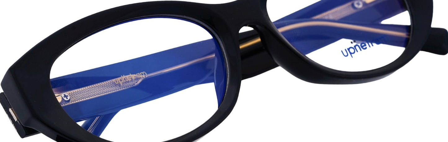 UP85002-C1-Handmade Bio Acetate-Silk Noir - glassesbyahana.com