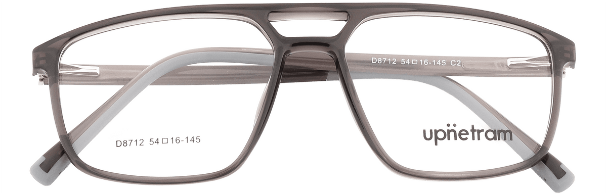 UP8712-C2-Handmade Mix Material-Smokey Grey - glassesbyahana.com