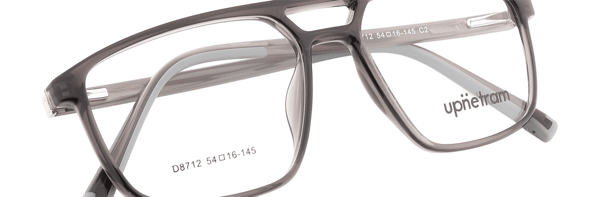 UP8712-C2-Handmade Mix Material-Smokey Grey - glassesbyahana.com