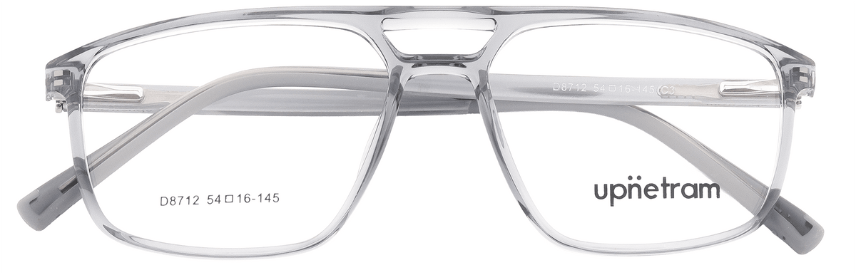 UP8712-C3-Handmade Mix Material-Translucent Grey - glassesbyahana.com