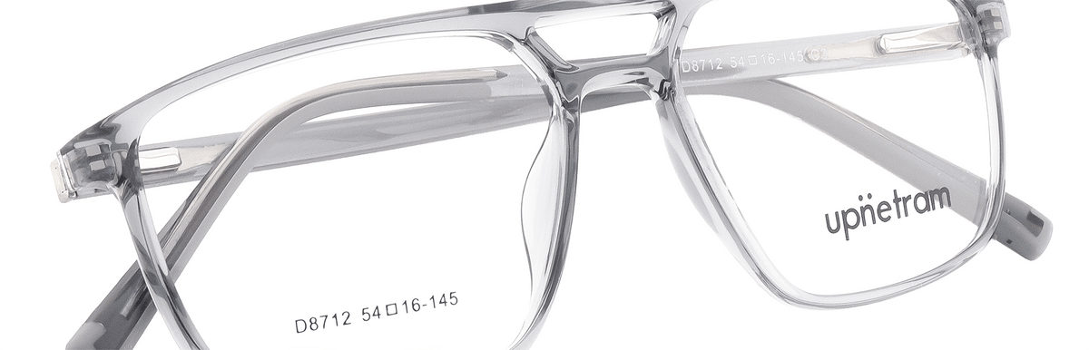 UP8712-C3-Handmade Mix Material-Translucent Grey - glassesbyahana.com