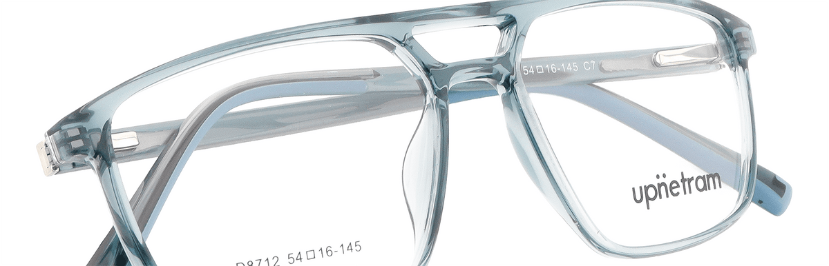 UP8712-C7-Handmade Mix Material-Translucent Blue - glassesbyahana.com
