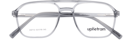 UP8713-C3-Handmade Mix Material-Translucent Grey - glassesbyahana.com