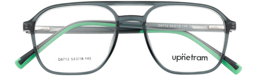 UP8713-C6-Handmade Mix Material-Pine Green - glassesbyahana.com