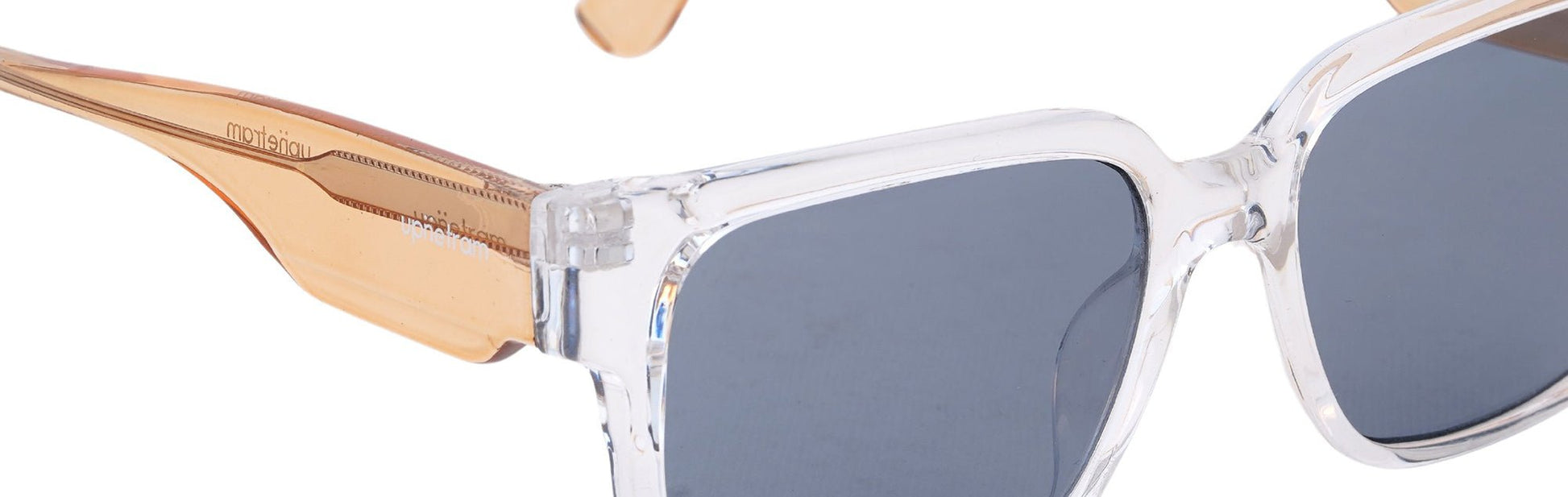 UP8845-C6-Handmade Bio Acetate-Clear Amber Crystal - glassesbyahana.com