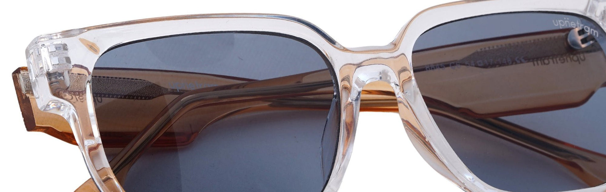 UP8845-C6-Handmade Bio Acetate-Clear Amber Crystal - glassesbyahana.com
