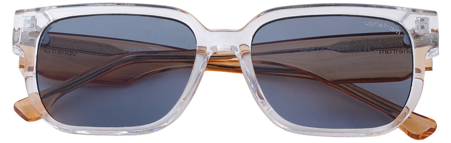 UP8845-C6-Handmade Bio Acetate-Clear Amber Crystal - glassesbyahana.com
