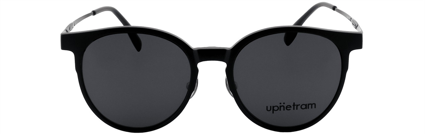 UP9026-C1-Handmade Mix Material-Midnight Black - glassesbyahana.com