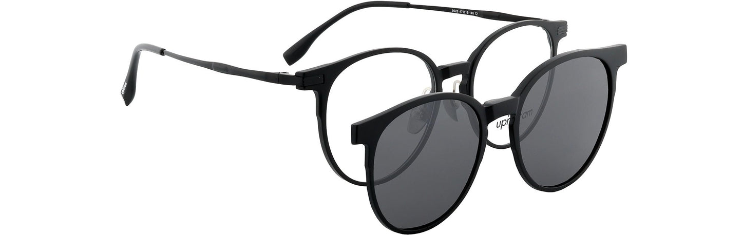 UP9026-C1-Handmade Mix Material-Midnight Black - glassesbyahana.com