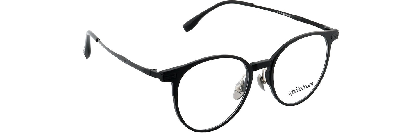 UP9026-C1-Handmade Mix Material-Midnight Black - glassesbyahana.com