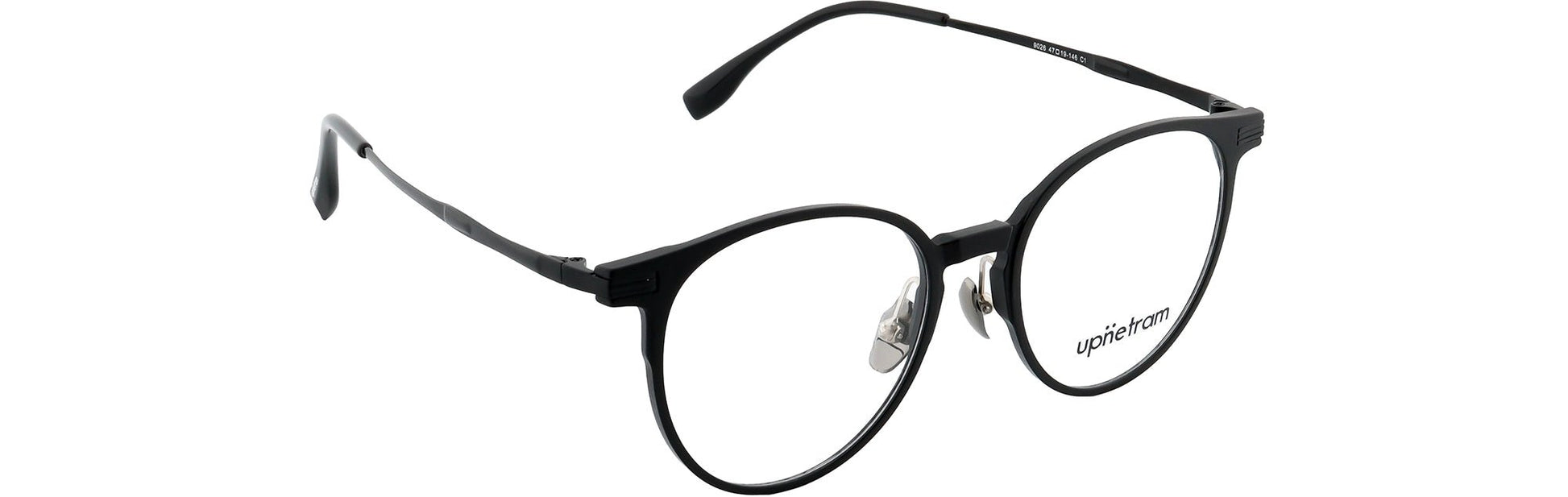 UP9026-C1-Handmade Mix Material-Midnight Black - glassesbyahana.com