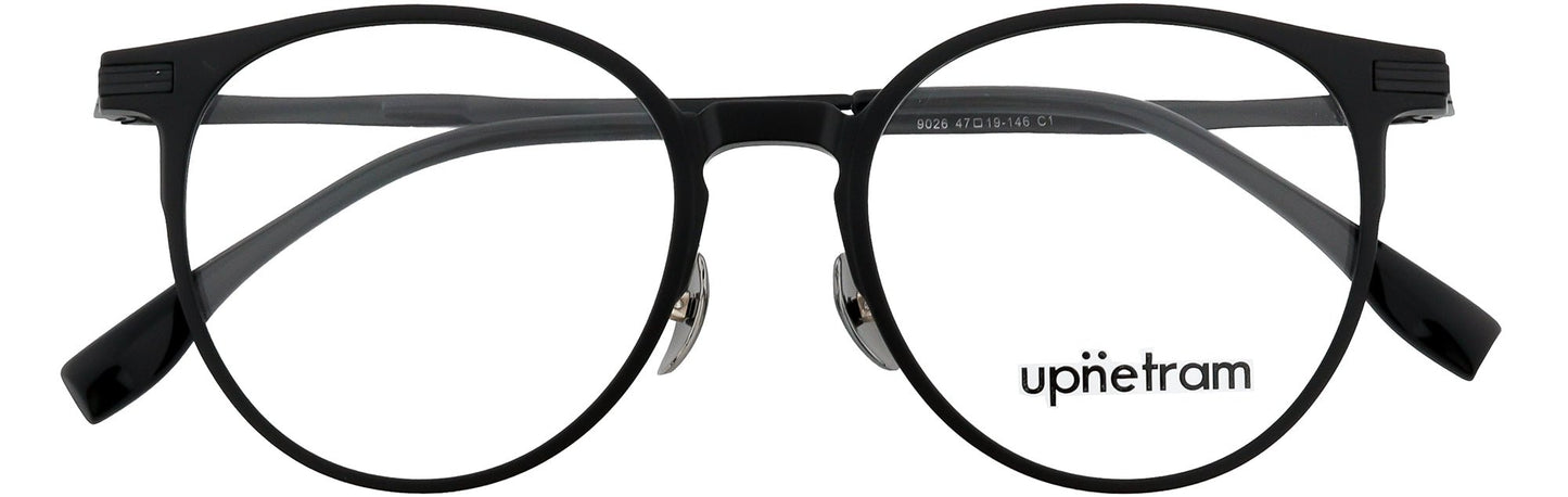 UP9026-C1-Handmade Mix Material-Midnight Black - glassesbyahana.com