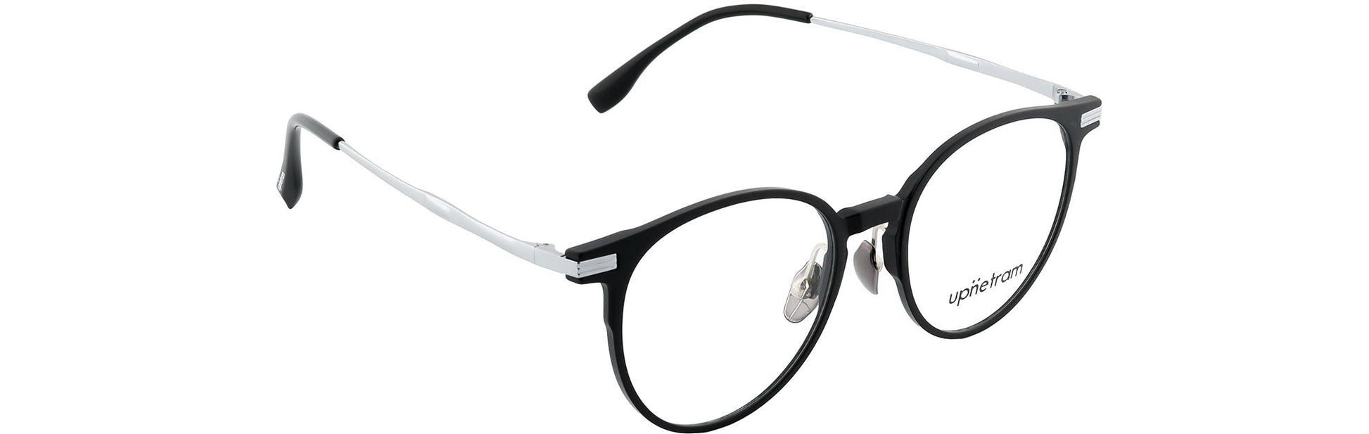 UP9026-C2-Handmade Mix Material-Midnight Silver - glassesbyahana.com