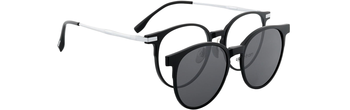 UP9026-C2-Handmade Mix Material-Midnight Silver - glassesbyahana.com
