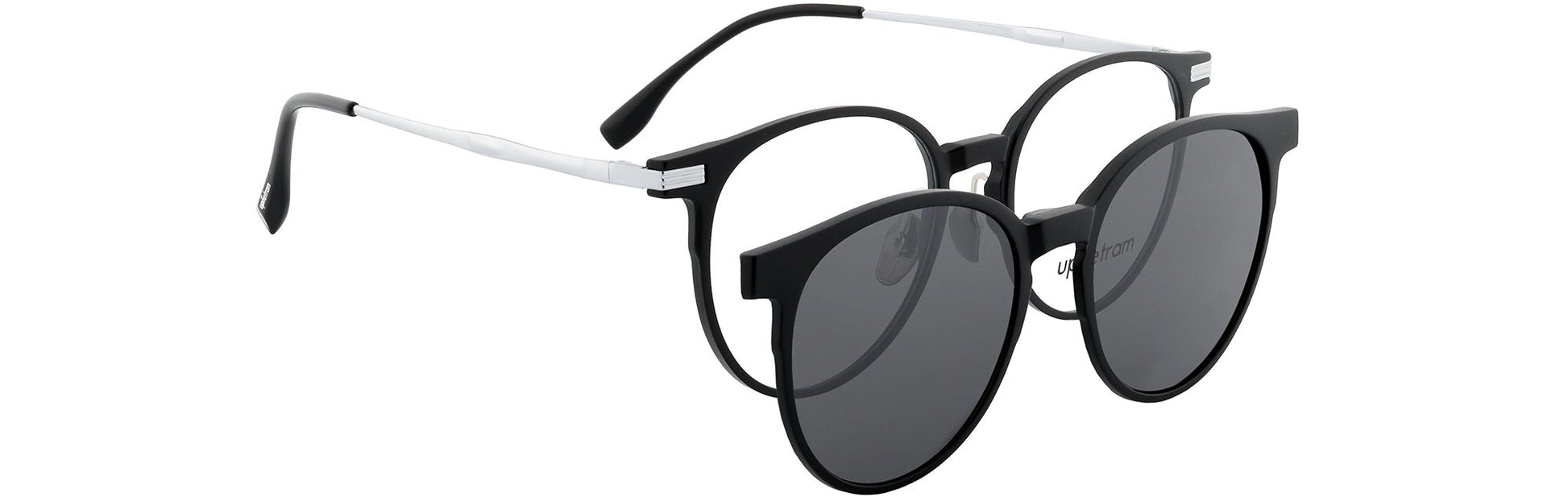 UP9026-C2-Handmade Mix Material-Midnight Silver - glassesbyahana.com