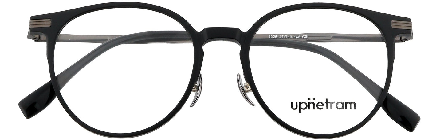 UP9026-C3-Handmade Mix Material-Midnight Gunmetal - glassesbyahana.com