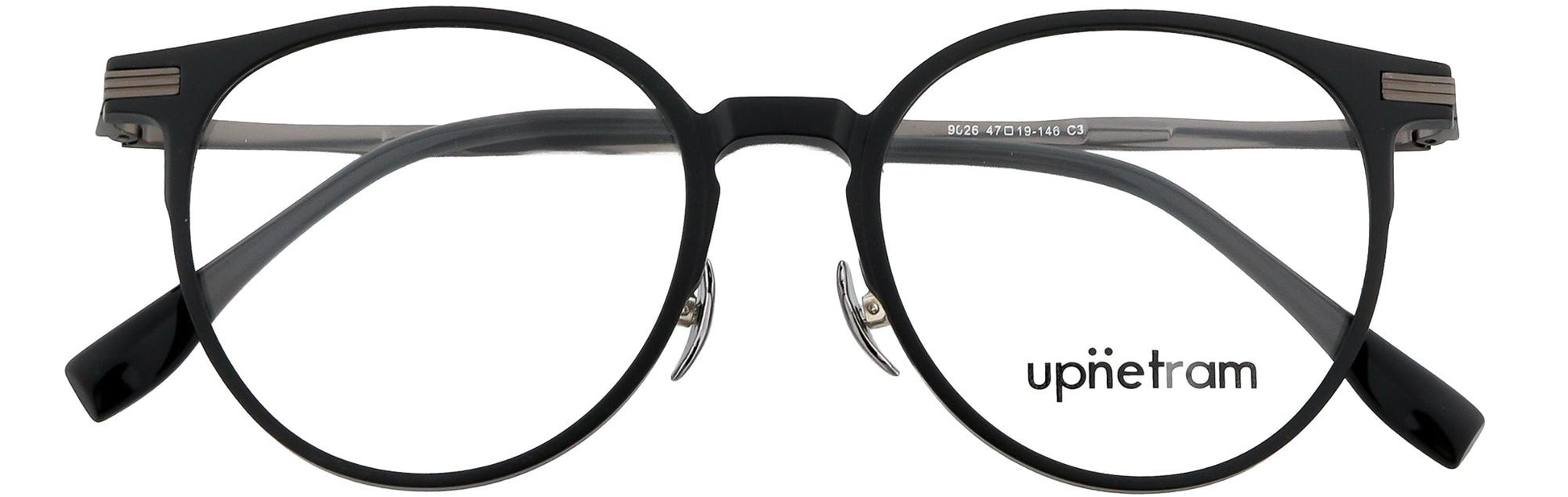 UP9026-C3-Handmade Mix Material-Midnight Gunmetal - glassesbyahana.com