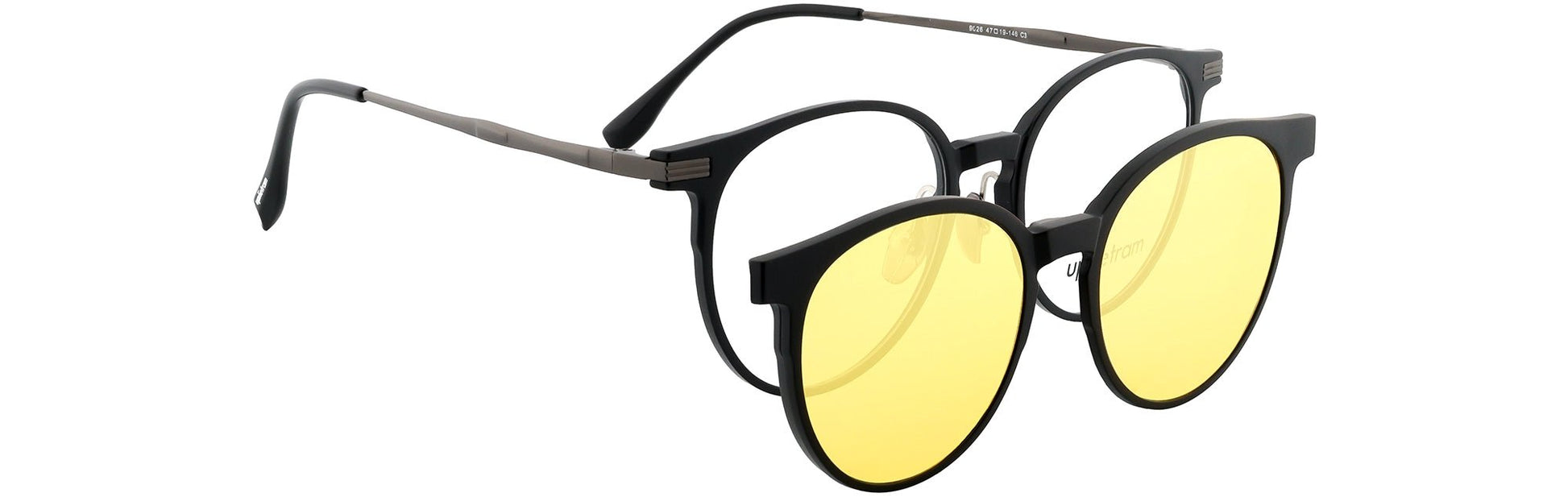 UP9026-C3-Handmade Mix Material-Midnight Gunmetal - glassesbyahana.com