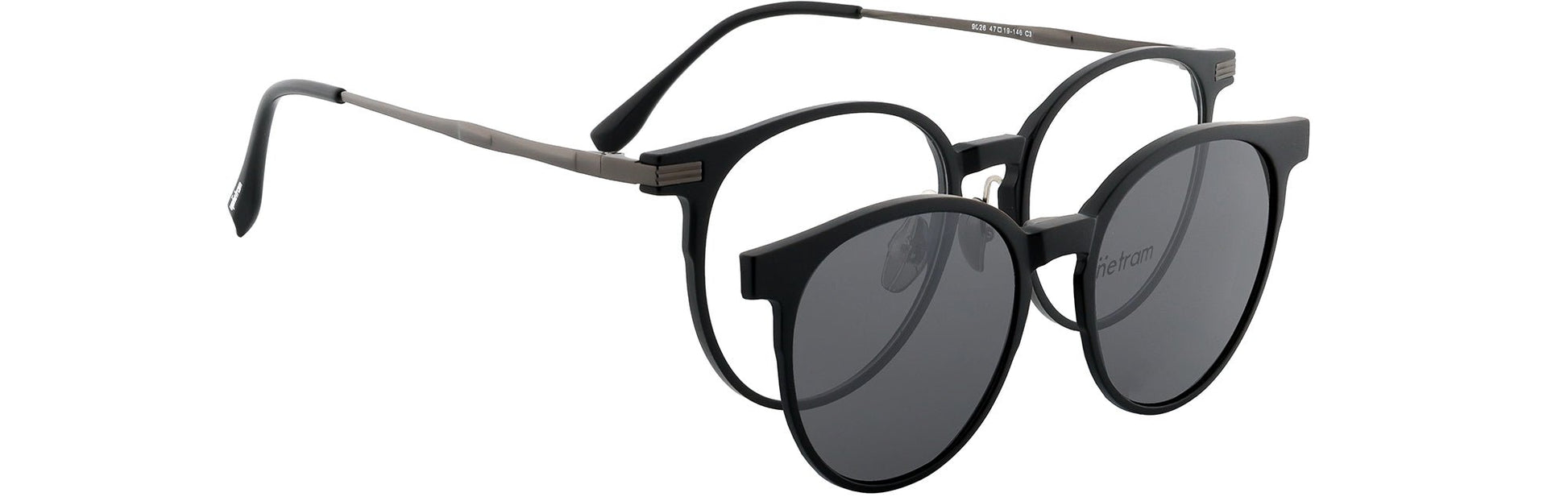 UP9026-C3-Handmade Mix Material-Midnight Gunmetal - glassesbyahana.com