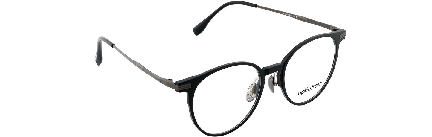 UP9026-C3-Handmade Mix Material-Midnight Gunmetal - glassesbyahana.com