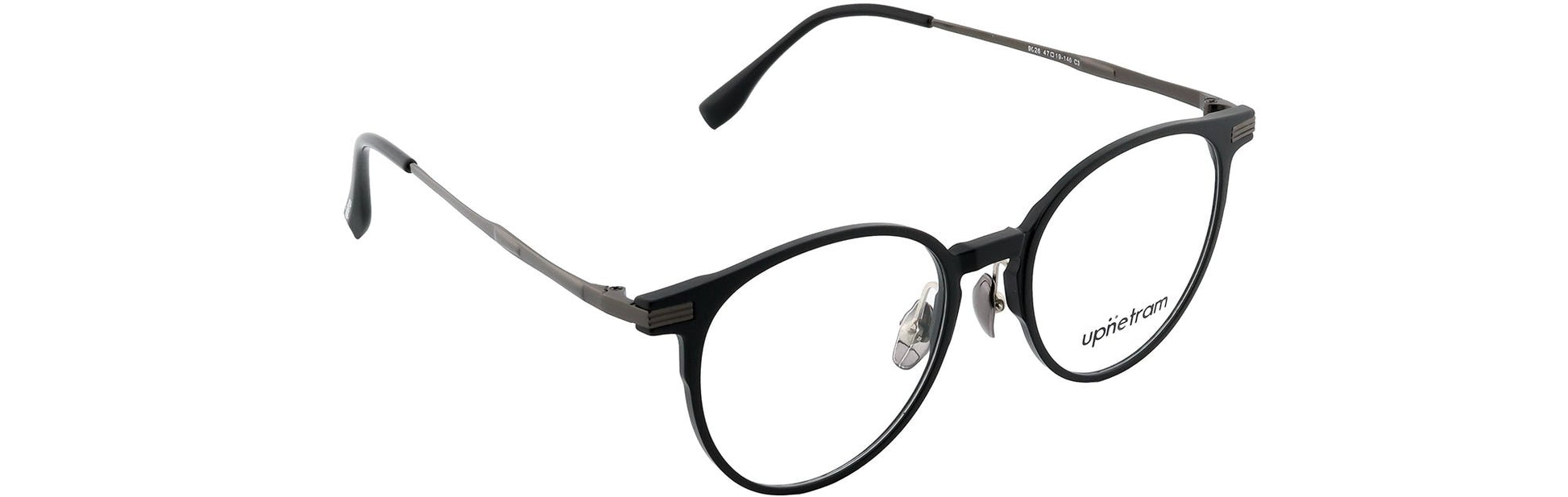 UP9026-C3-Handmade Mix Material-Midnight Gunmetal - glassesbyahana.com