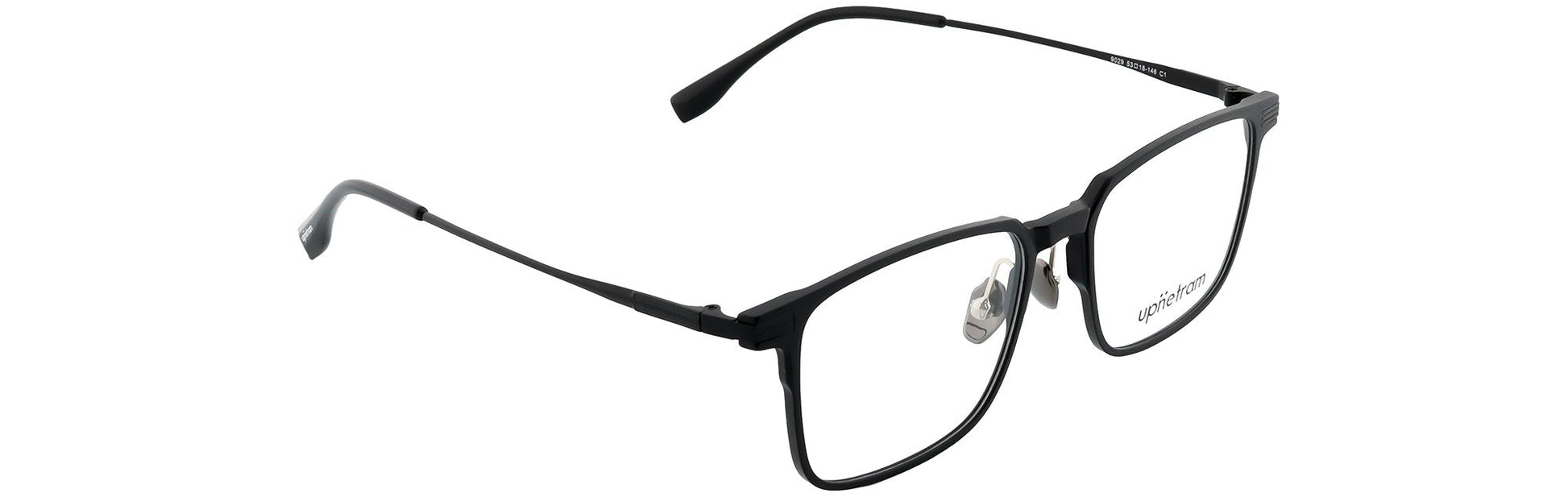UP9029-C1-Handmade Mix Material-Midnight Black - glassesbyahana.com
