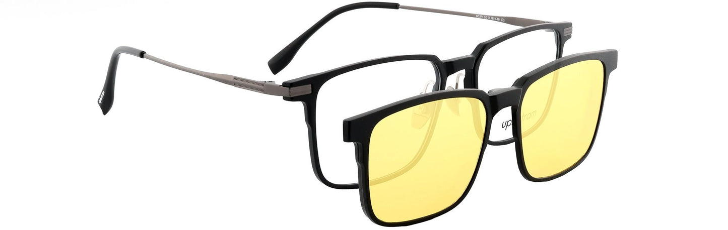 UP9029-C3-Handmade Mix Material-Gunmetal - glassesbyahana.com