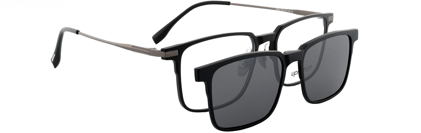 UP9029-C3-Handmade Mix Material-Gunmetal - glassesbyahana.com