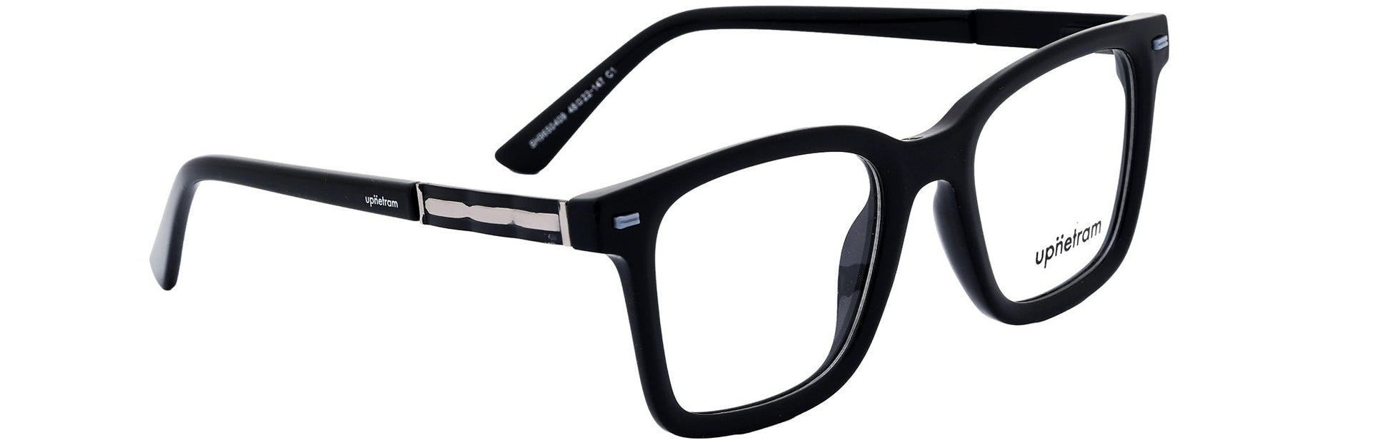 UP9650409-C1-Handmade Mix Material-Midnight Black - glassesbyahana.com