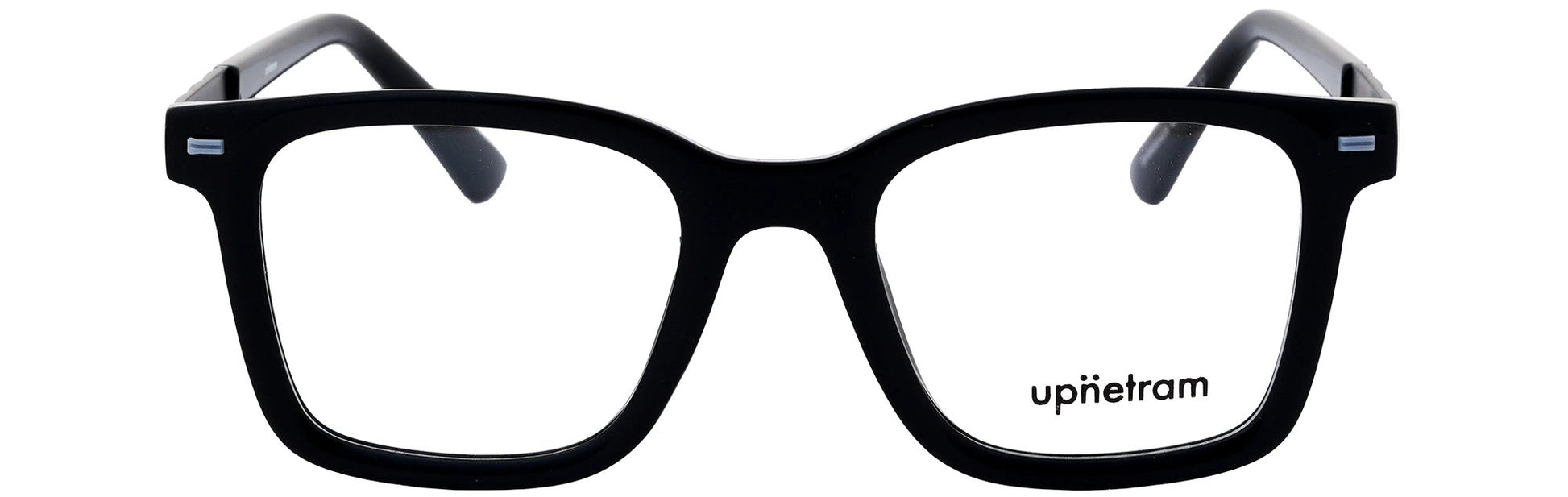 UP9650409-C1-Handmade Mix Material-Midnight Black - glassesbyahana.com
