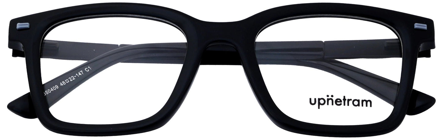 UP9650409-C1-Handmade Mix Material-Midnight Black - glassesbyahana.com