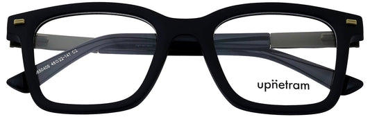 UP9650409-C2-Handmade Mix Material-Midnight Black - glassesbyahana.com