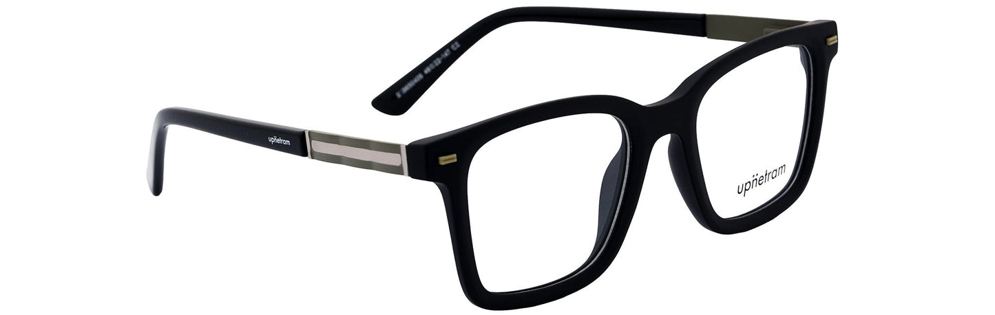 UP9650409-C2-Handmade Mix Material-Midnight Black - glassesbyahana.com