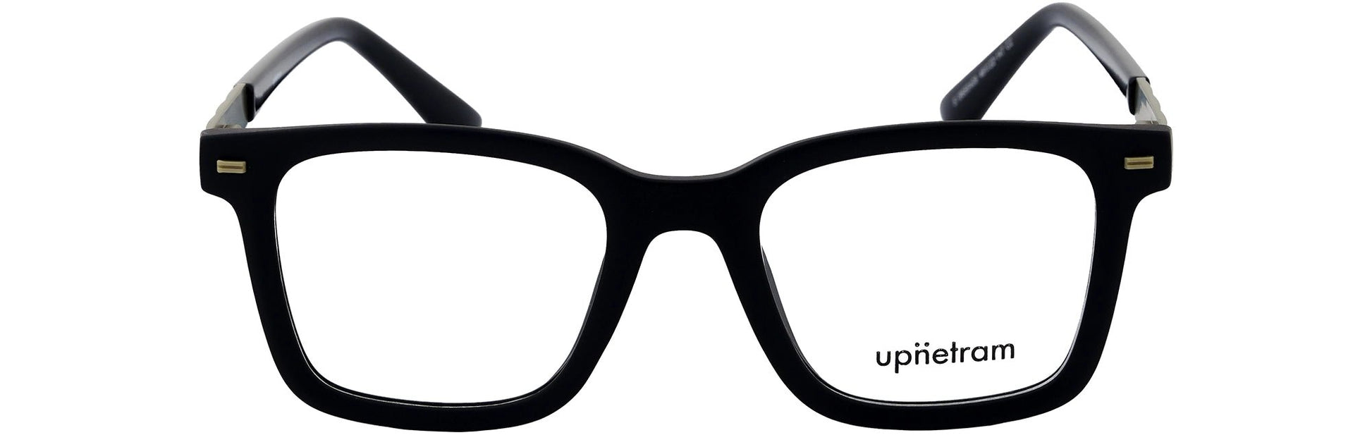 UP9650409-C2-Handmade Mix Material-Midnight Black - glassesbyahana.com
