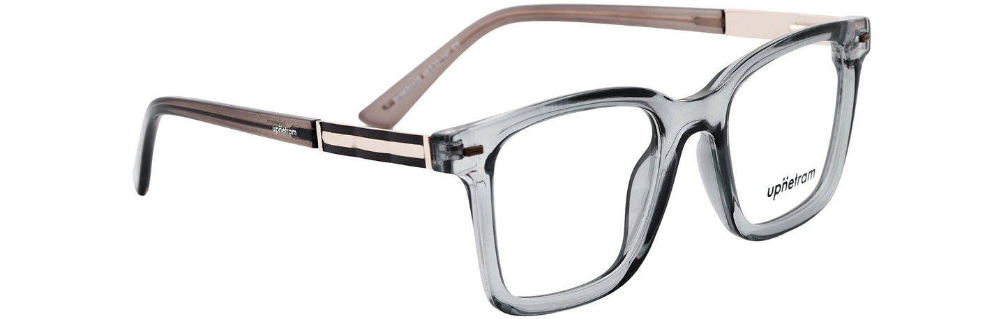 UP9650409-C3-Handmade Mix Material-Smokey Grey - glassesbyahana.com